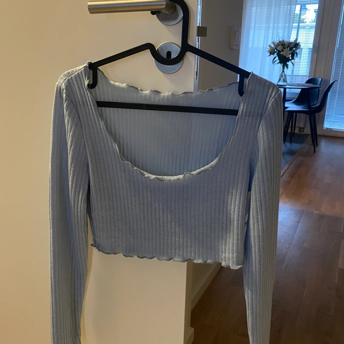 Blå crop top