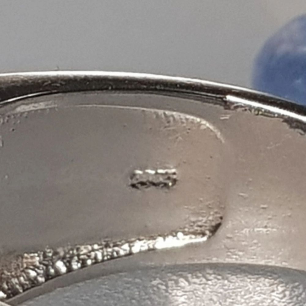 Unisex silver sterling 925  vit safir size 8 _ 18.5 mm nytt  . Accessoarer.