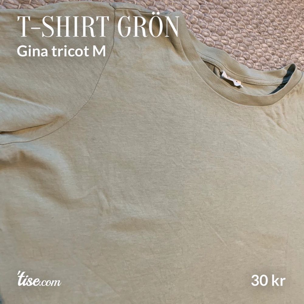 Ljusgrön basic t-shirt från Gina Tricot. Använd fåtal gånger, så mycket fint skick. . T-shirts.