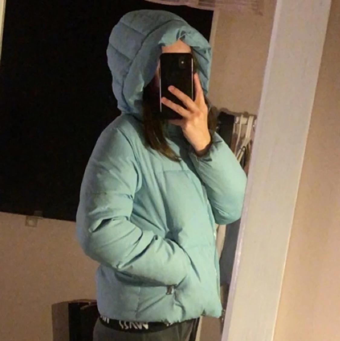 Blå vinterjacka  - 90