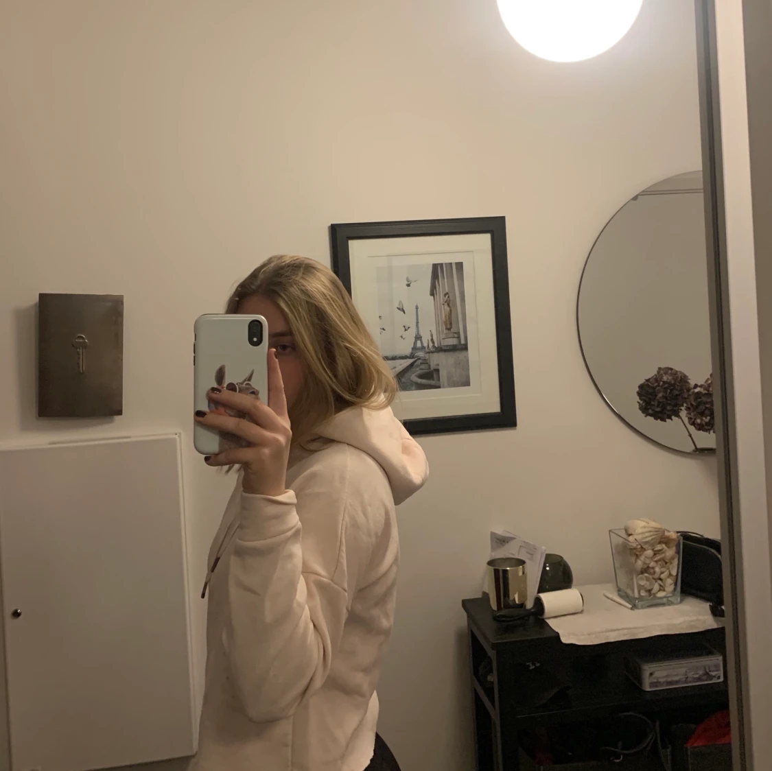 ljusrosa hoodie från SOC - 91