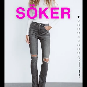 Grå zara jeans - Söker dessa zara jeans i storlek 36💜 Återkom gärna om du säljer 💞