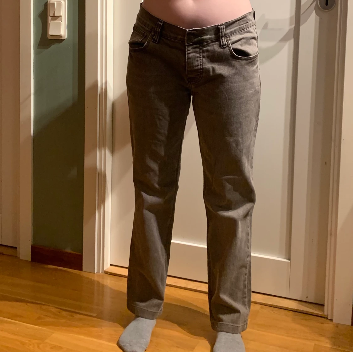 Gråa lågmidjade jeans från ETRO