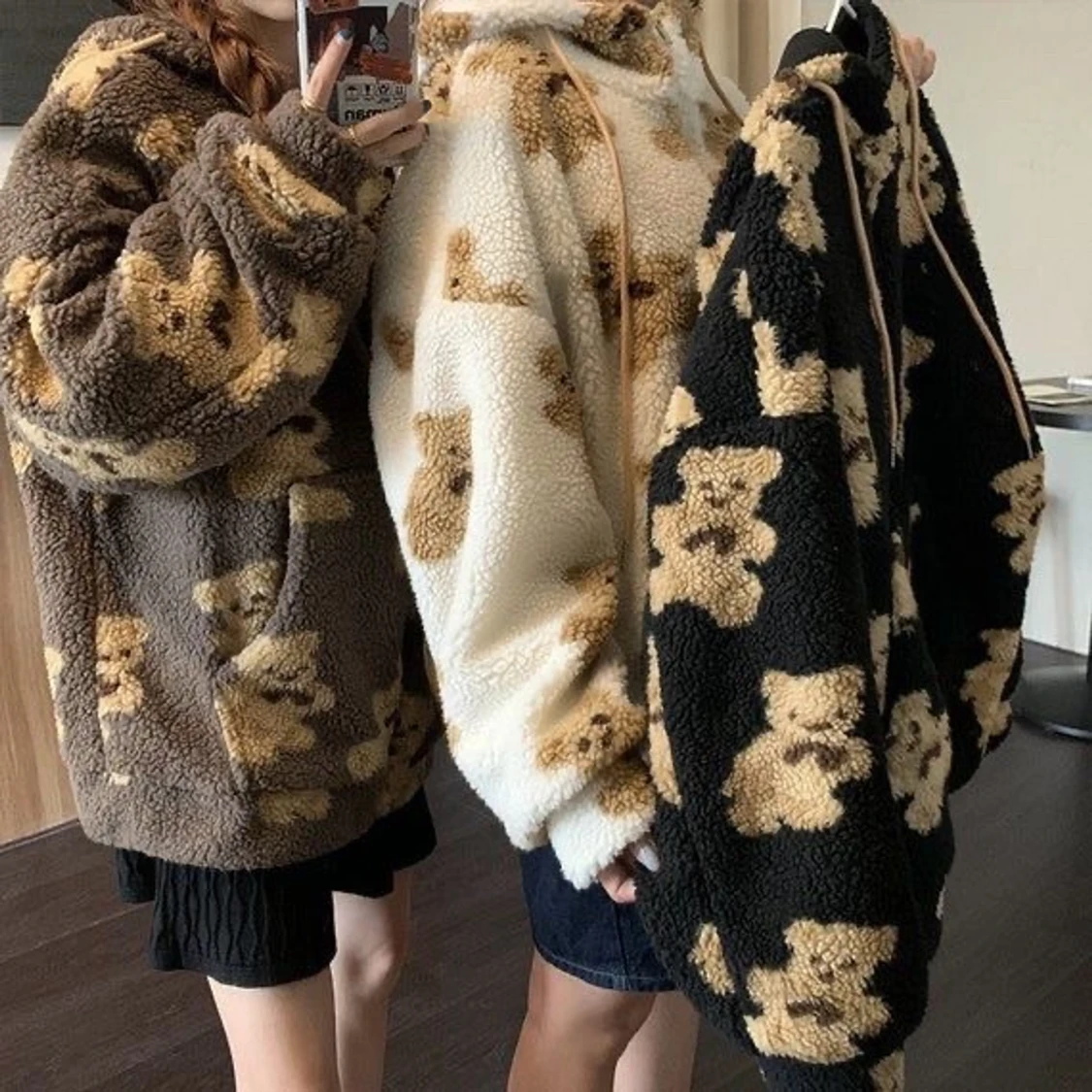 Heart Eyes Bear Hoodie - 91