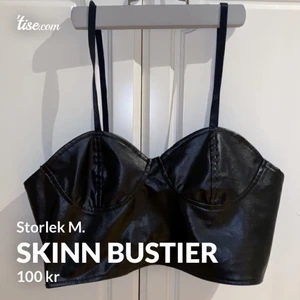 Skinn bustier - Storlek M. 100kr 