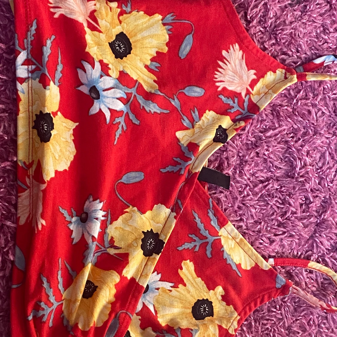 Blommig crop top! - 91