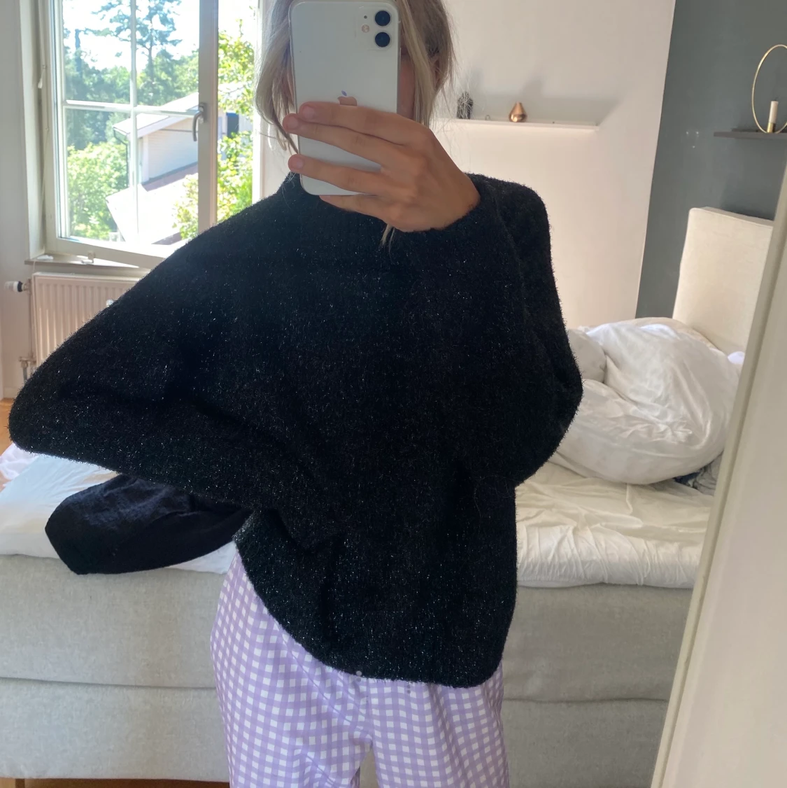 Svart glittrig tröja - 91