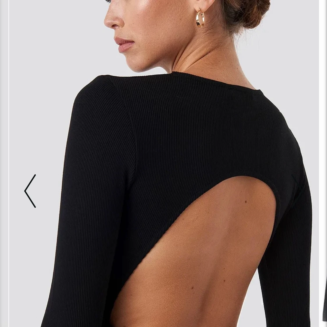 Svart ribbad body  - 91