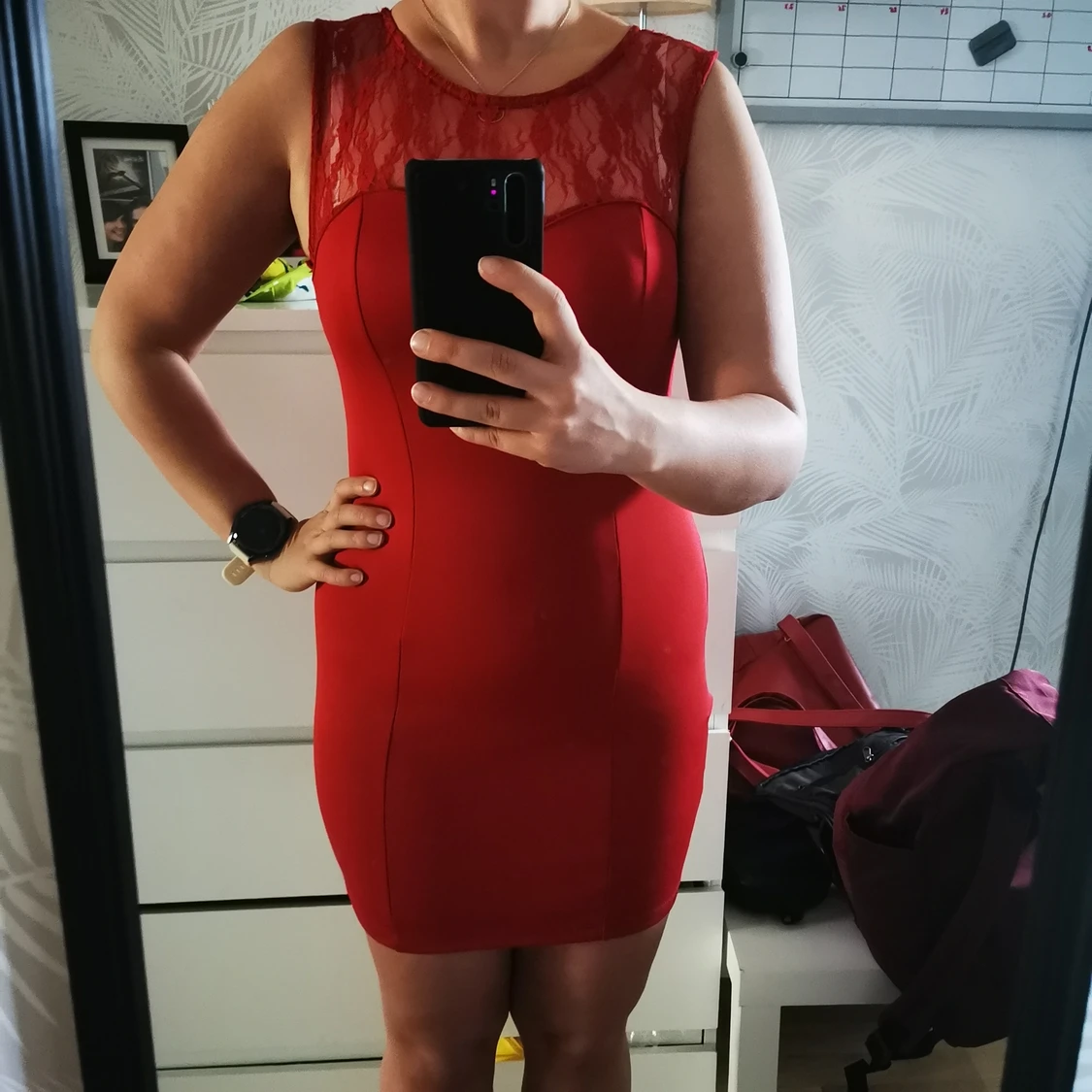 Röd festklänning Forever21