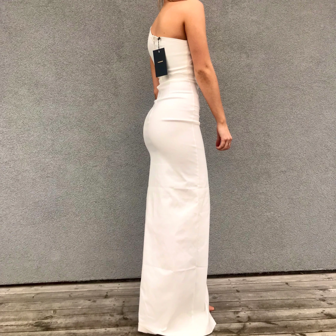 Fin vit långklänning - 91