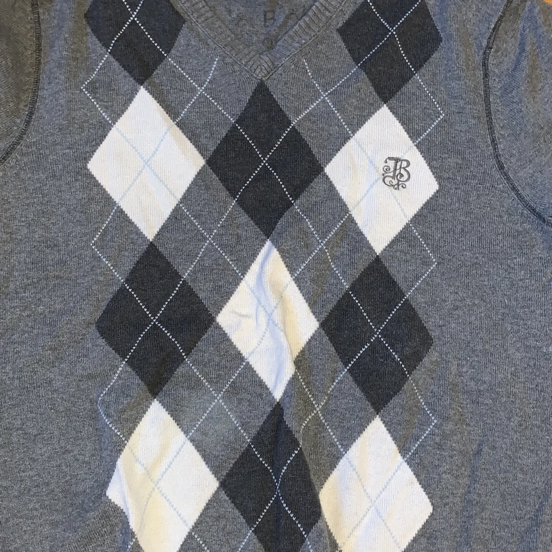 argyle stickad tröja