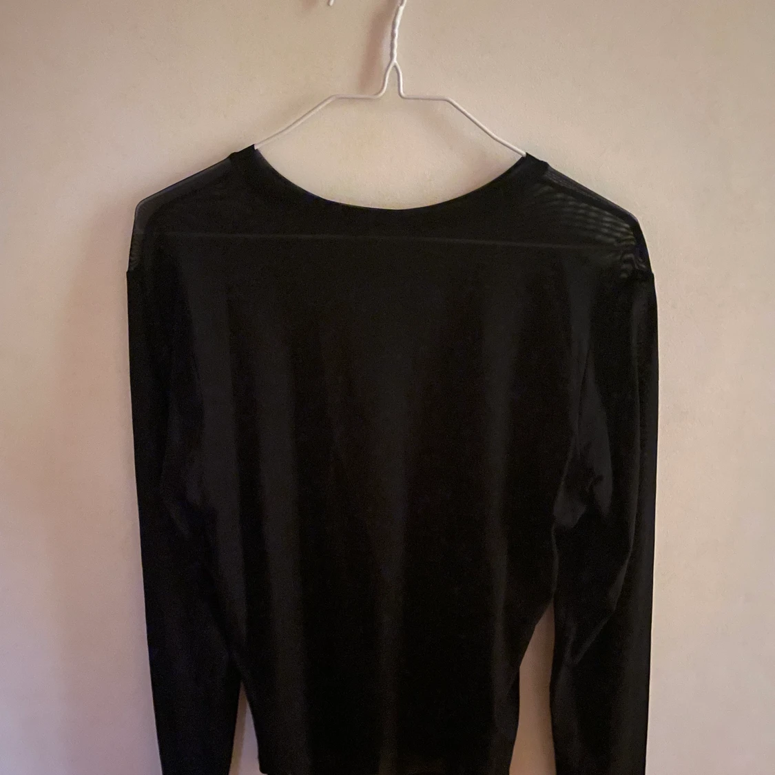 Zara Genomskinlig svart topp, L