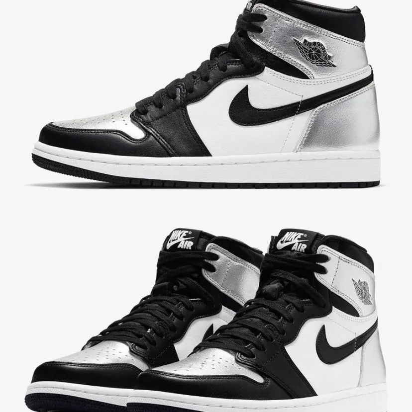 Nike Jordan 1 high silver toe W us 5,5 Eu 36 . Skor.