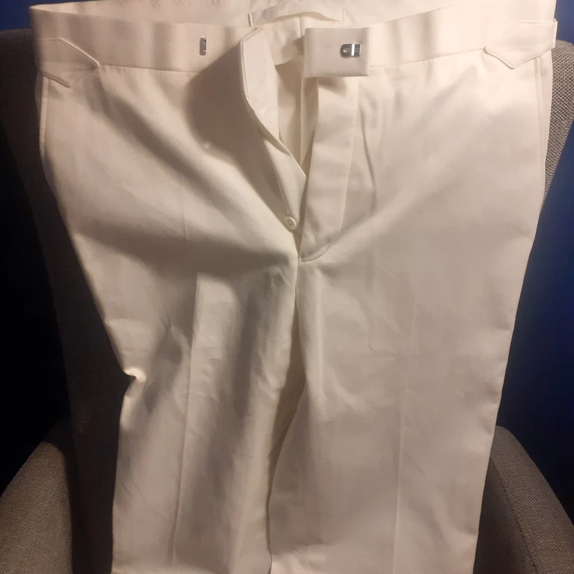 Vita bomulls byxor Bladen