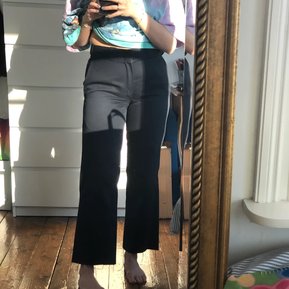 Marinblå dickies byxor