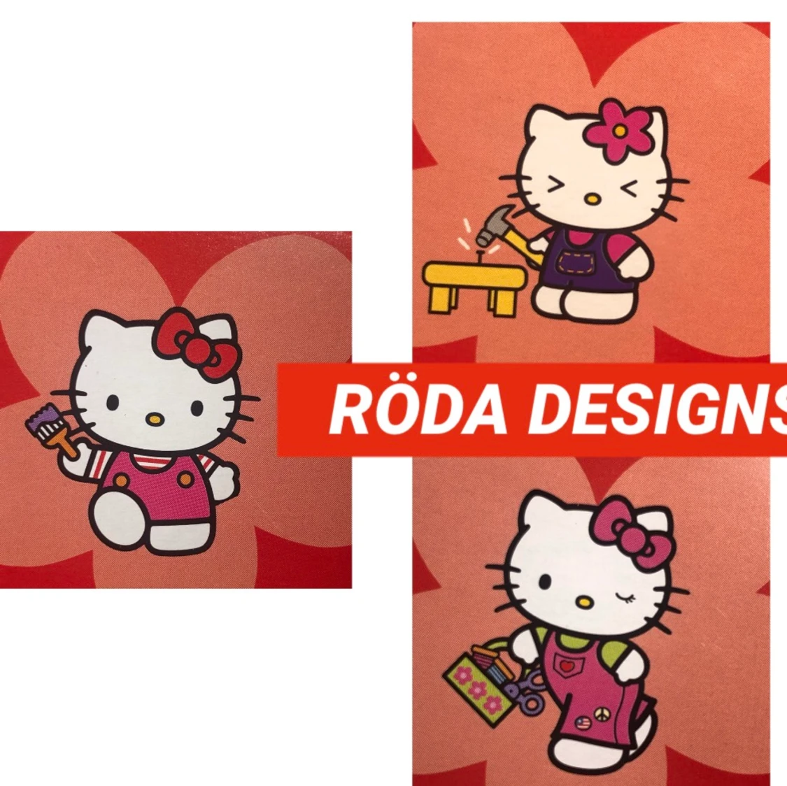 Örhängen Hello Kitty rosaröda❤️ - 90