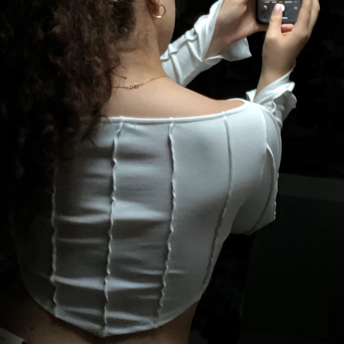 Topp med sömdetalj - 90