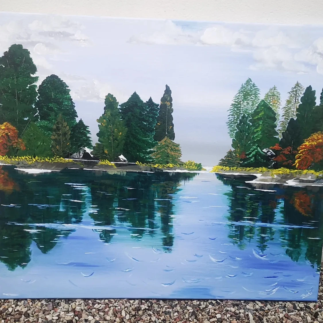 Acrylic landscape painting 