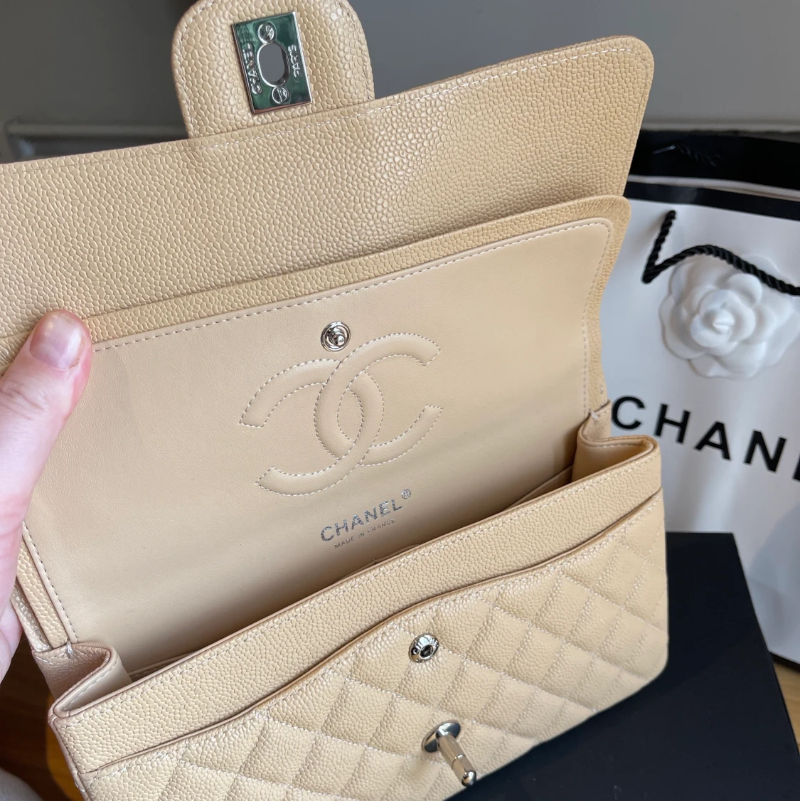 Chanel classic flap bag caviar Replica  - 91