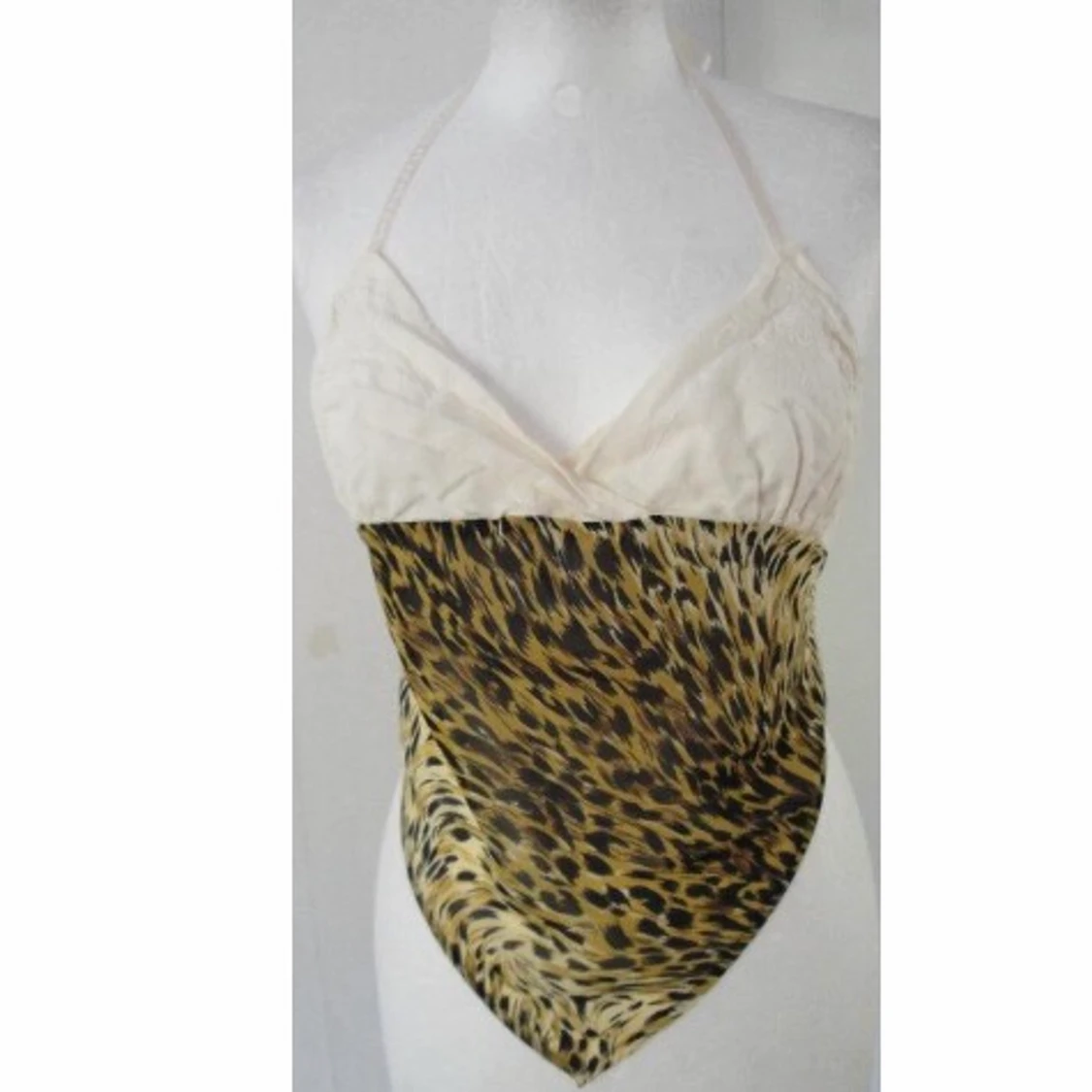 leopard halterneck topp stl 38-40