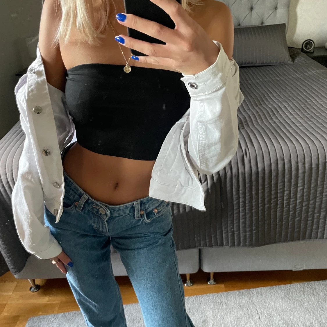 Vit jeansjacka från Vero Moda strl S