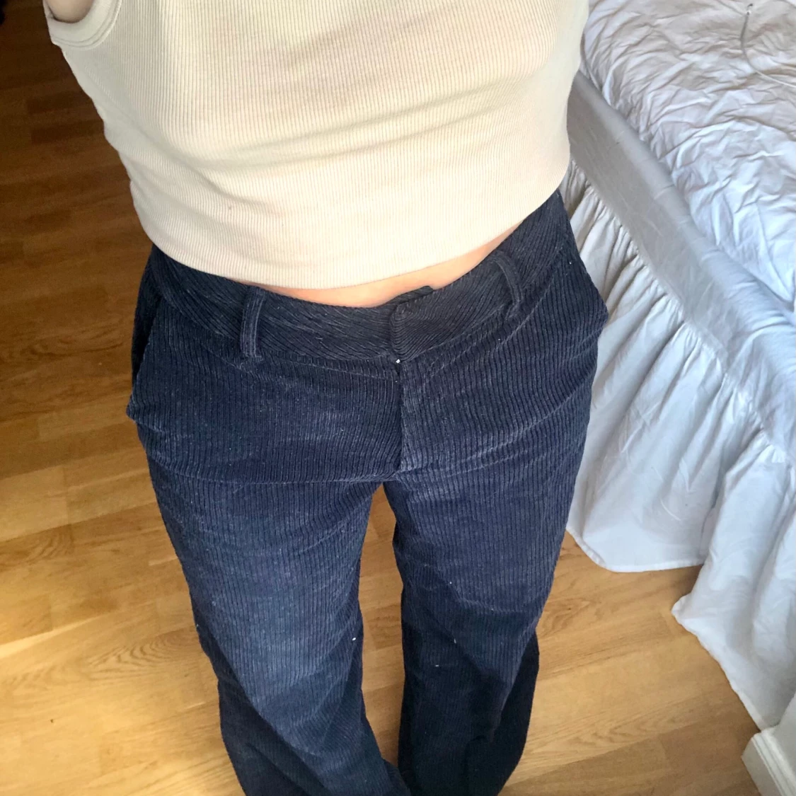 Blåa Manchesterbyxor