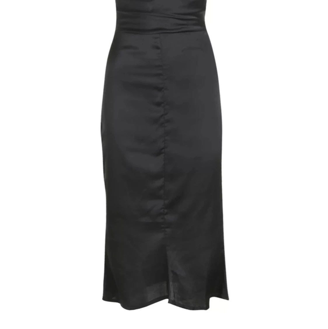 Svart Satin klänning - 91