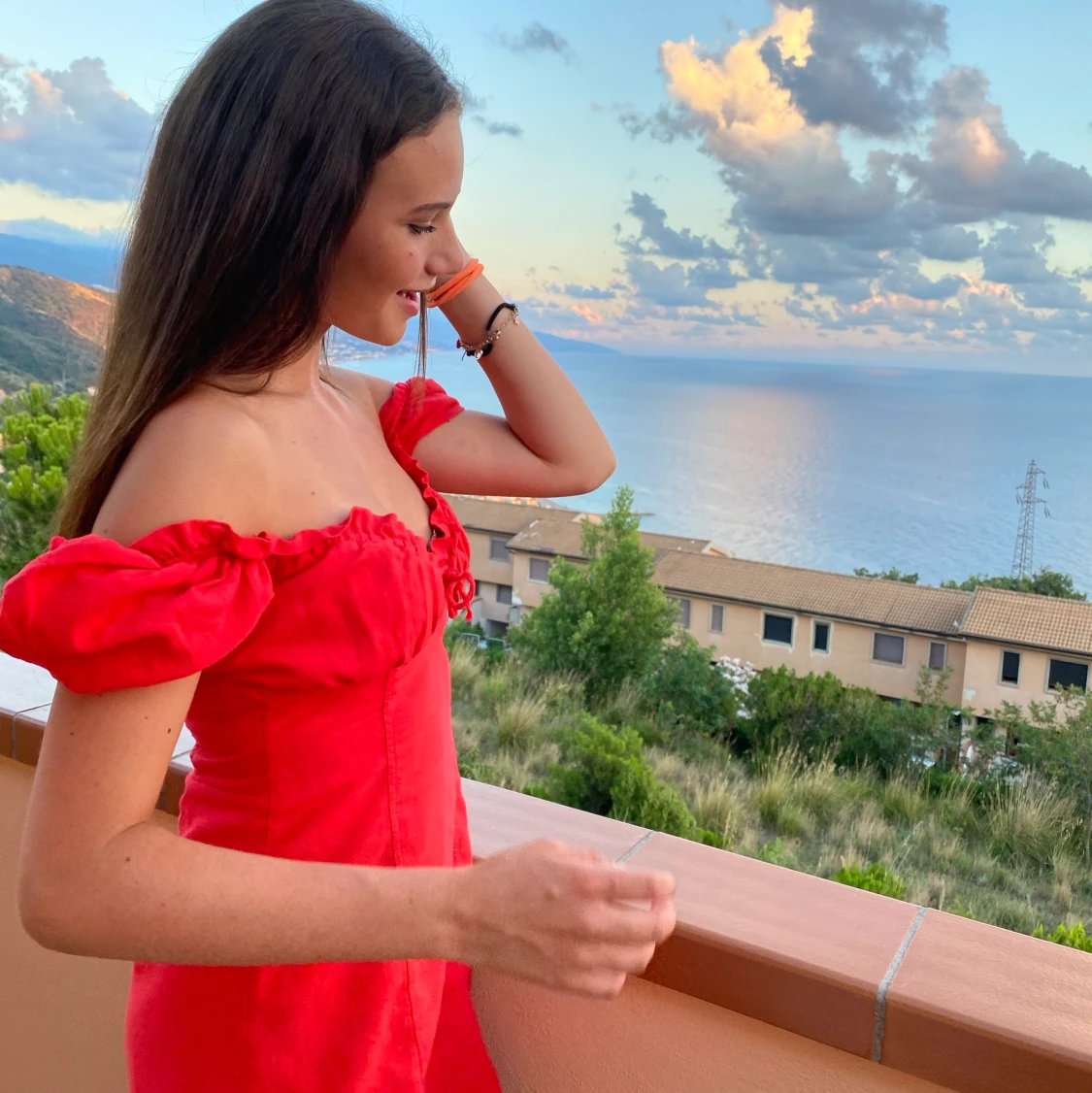 Röd klänning  - 90