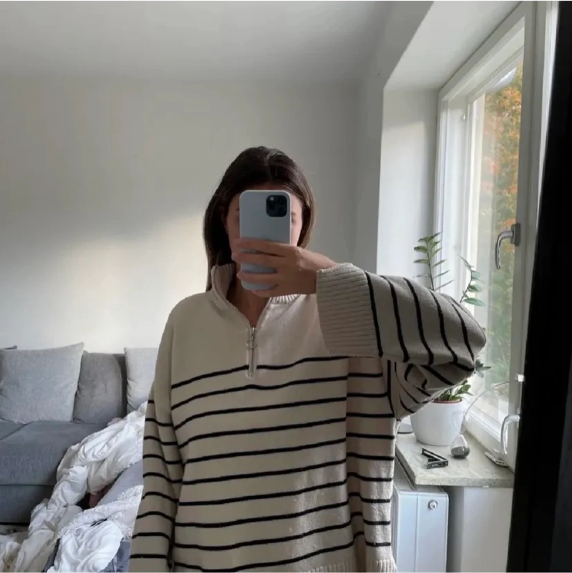 Randig Zara stickadtröja storlek m - 90