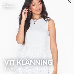 Vit klänning  - Använd vid ett tillfälle 