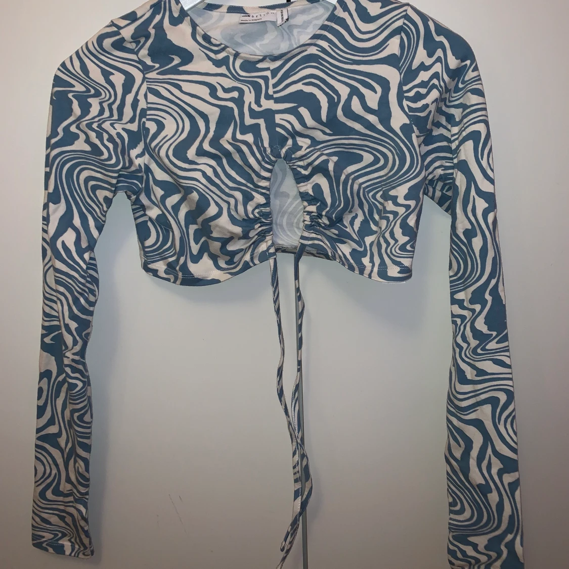 Topp långärmad croppad