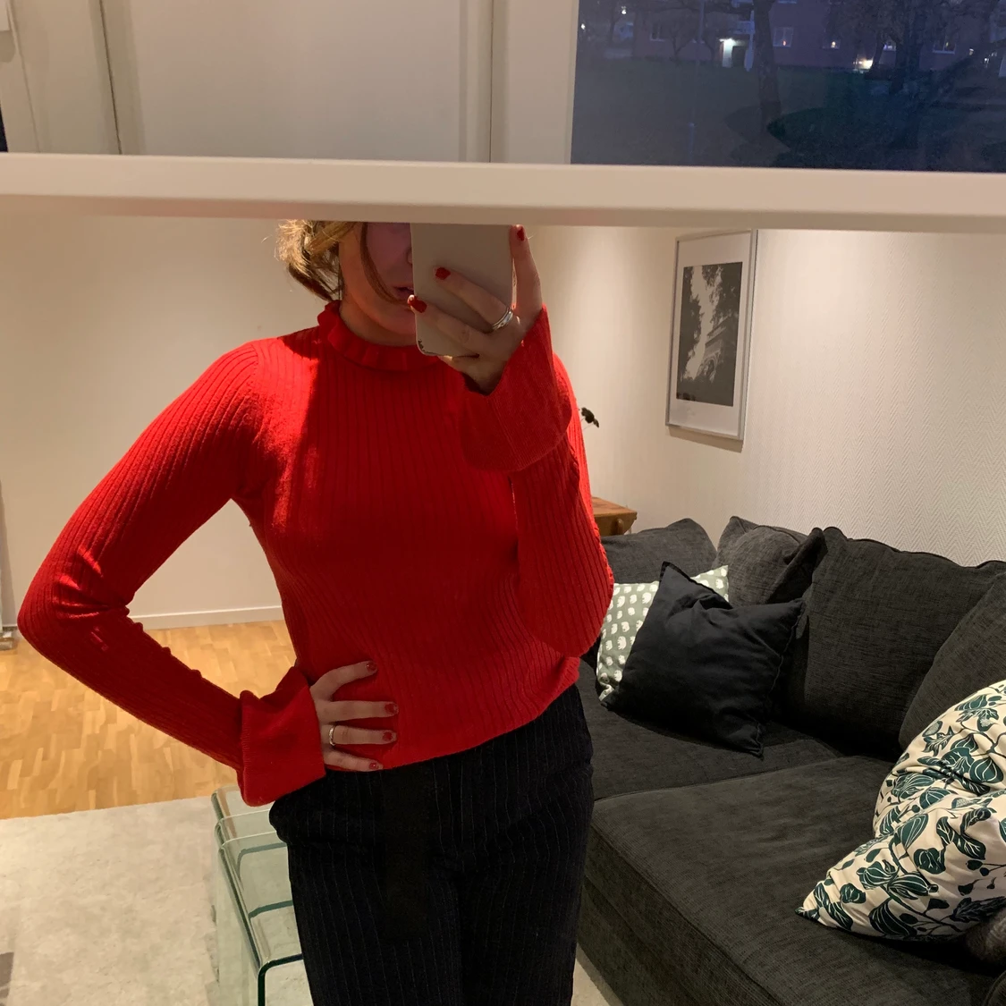 Röd julig topp  - 91