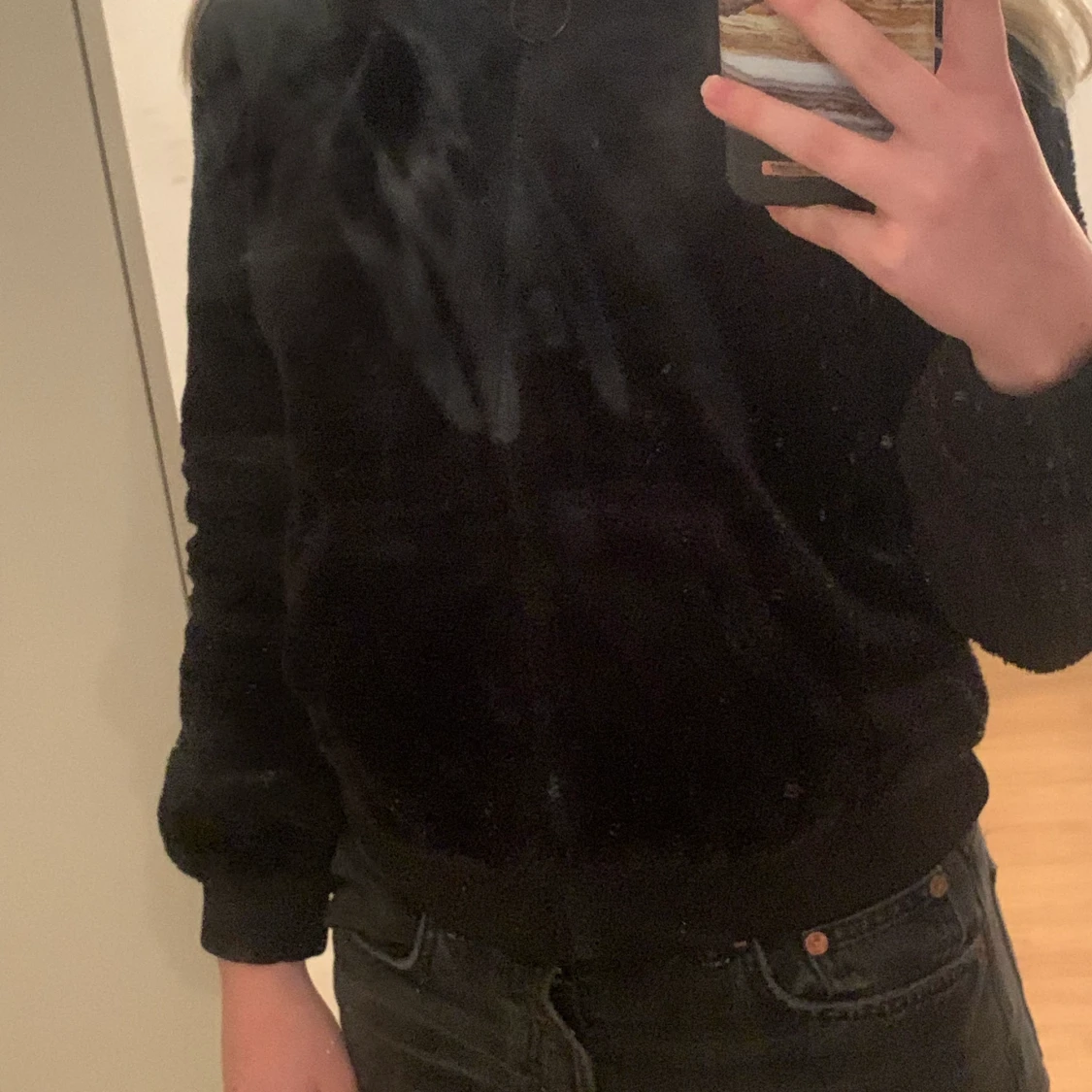 Svart lurvkofta  - 90