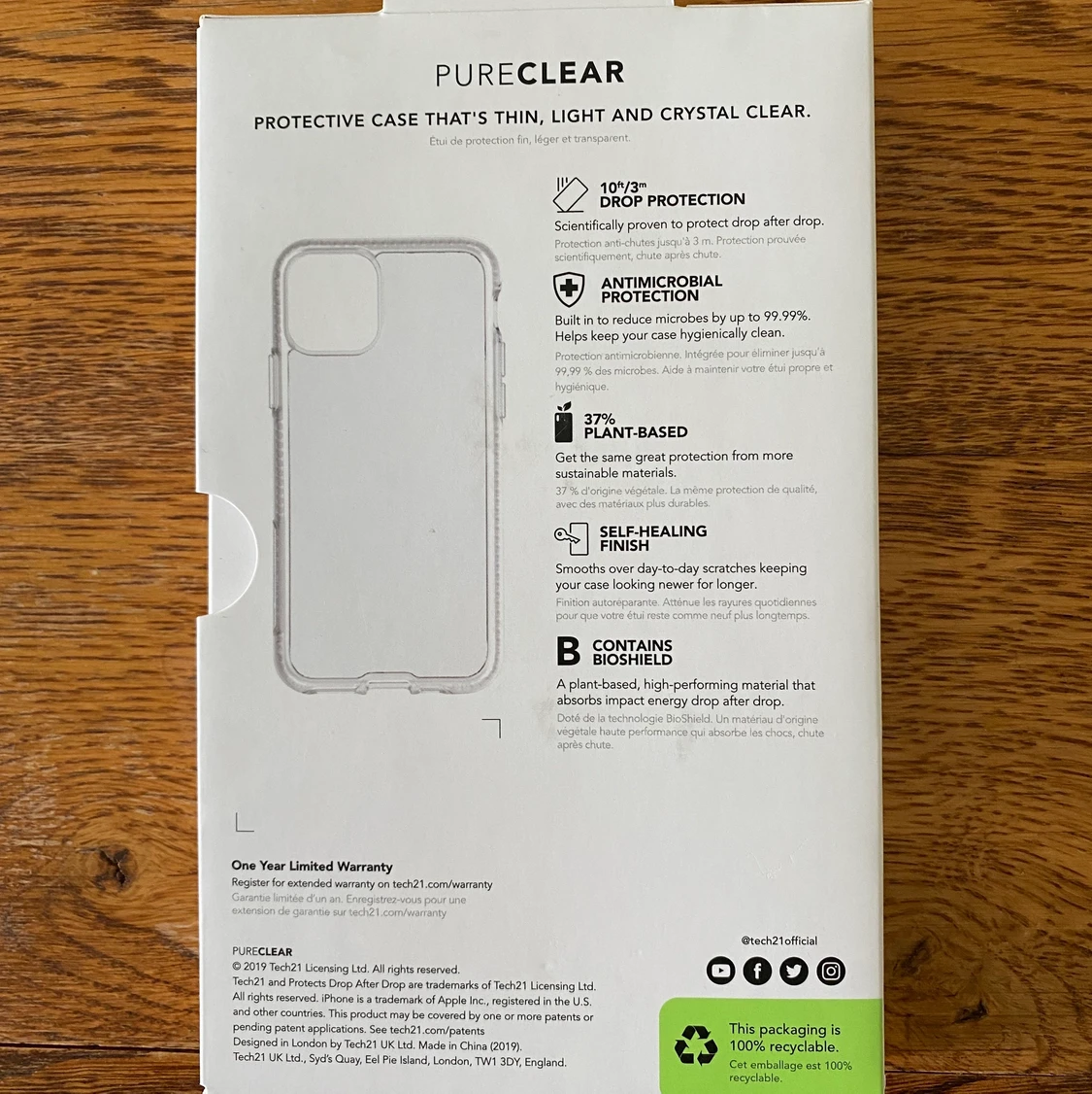 tech21 genomskinlig iPhone 11 Pro skal  - 91