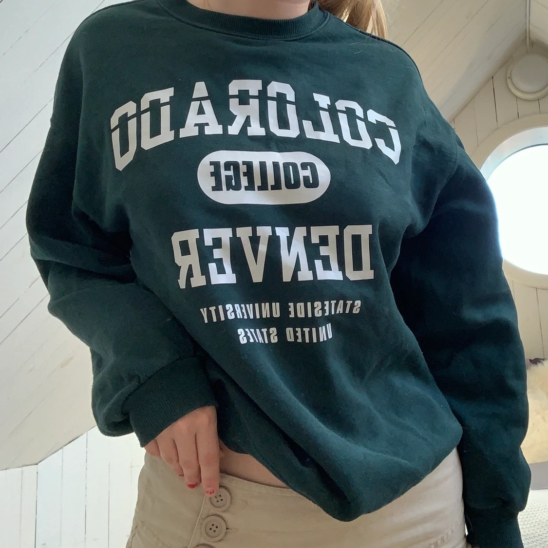 Sweatshirt med tryck 