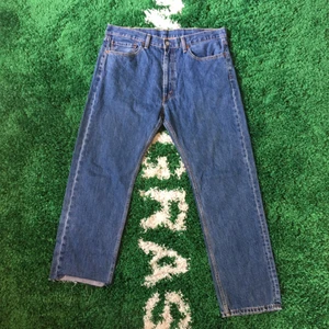 Levis jeans 505 blue - Size W38 L32. Condition 6/10 (one leg cropped). 100 sek / 10 €. Buyer pays the shipping cost. For more information please go visit @xhibitshop on instagram.