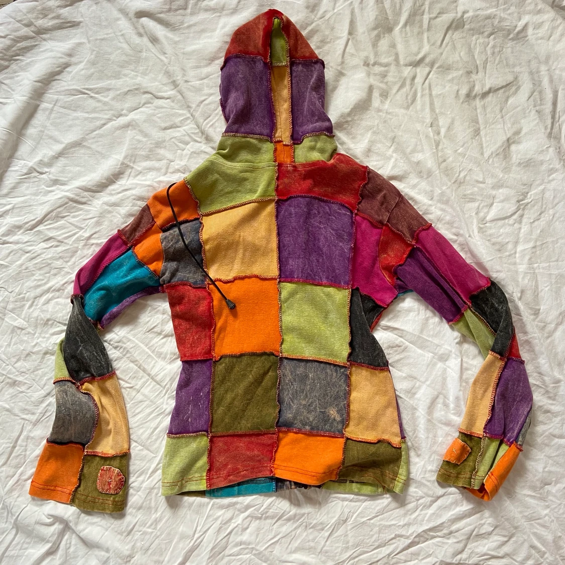 Färgglad patchwork zip up - 90