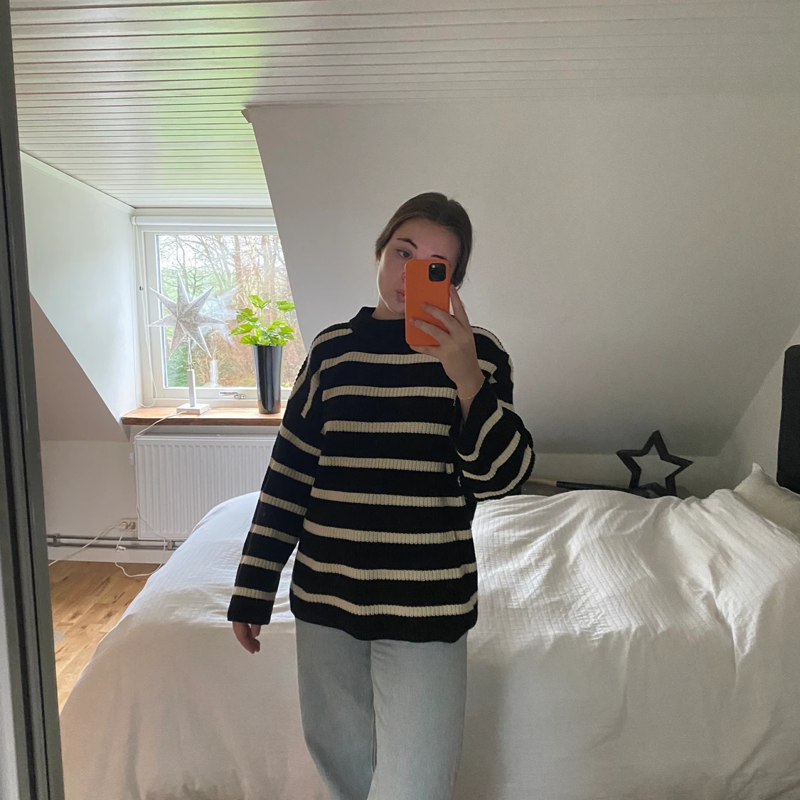 Randig stickad tröja - 91