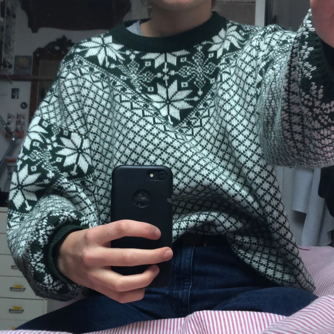 Mönstrad Stickad tröja