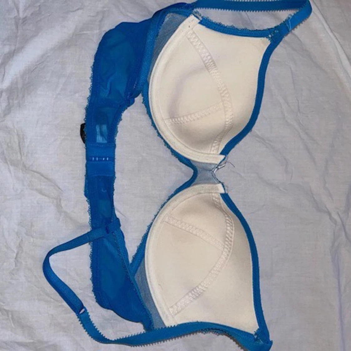 Blå spets bh - 90