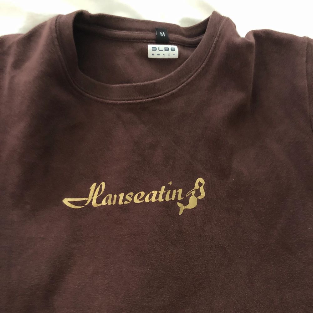 Brun tshirt i jättebra skick! Använd en gång, köparen står för frakt ❤️. T-shirts.