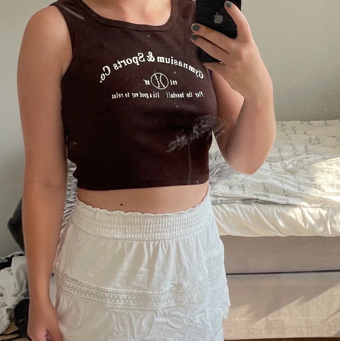 Brun trendig topp - 90