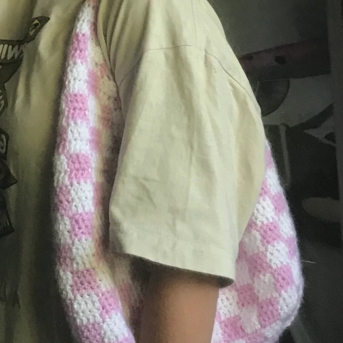 Rutig virkad väska  - 91