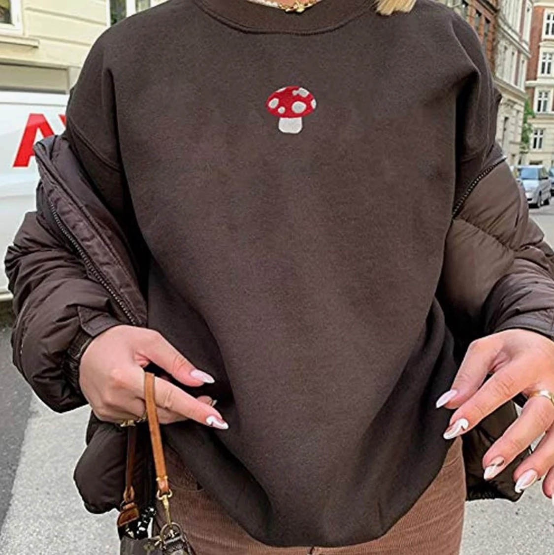 Brun svamp tröja - 90