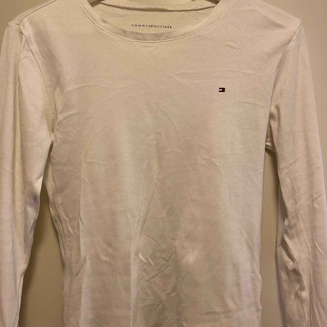 Vit långärmad tröja  - 90