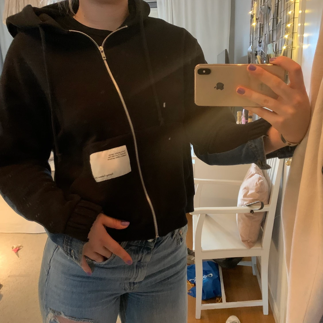 Hoodie/jeansjacka - 91