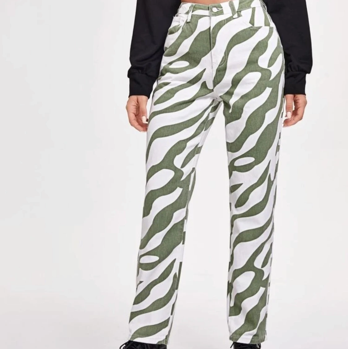 mönstrade jeans - 90