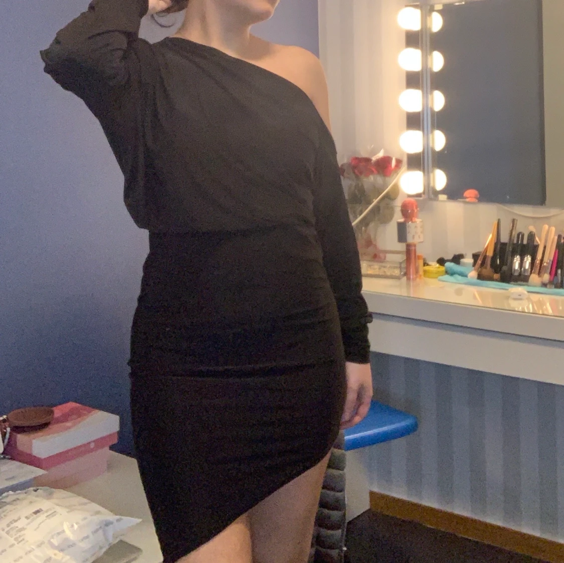 Svart kort klänning storlek XS - 90