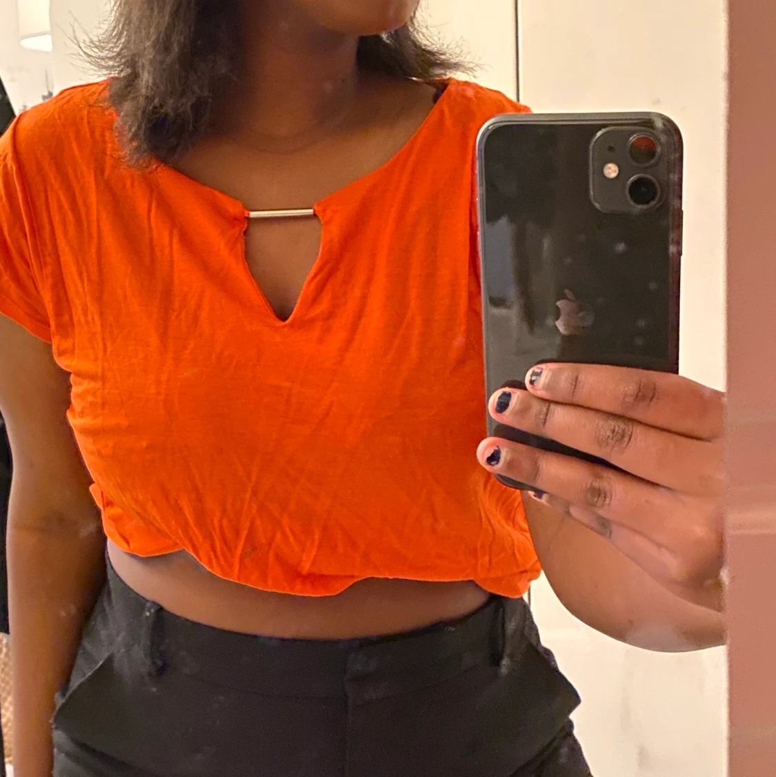 orange/röd top  - 90