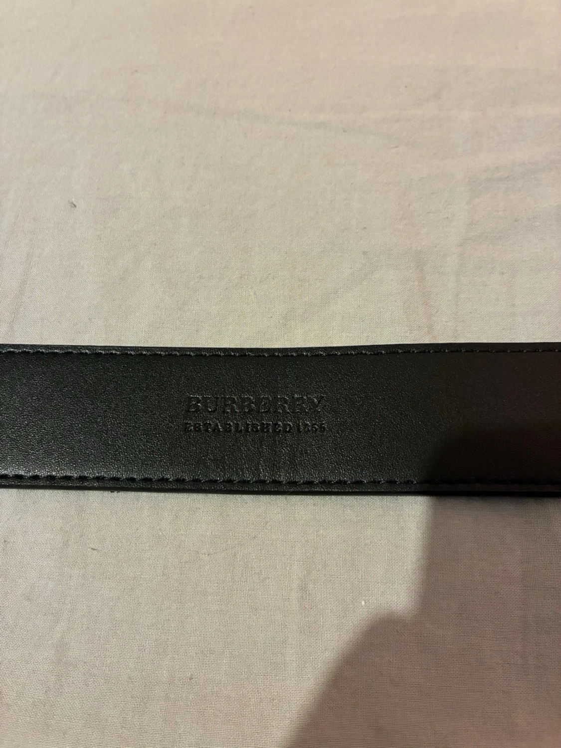 Rutmönstrat Burberry bälte med guldspänne - 3